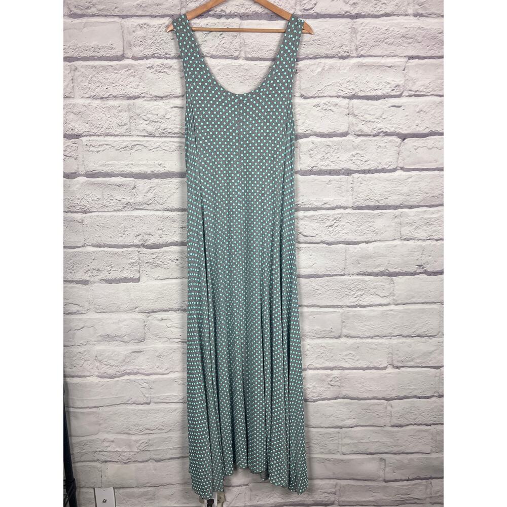 Soft Surroundings Womens L Boho Beach‎ Vacation Retro Polka Dot Maxi Tank Dress - Picture 3 of 8